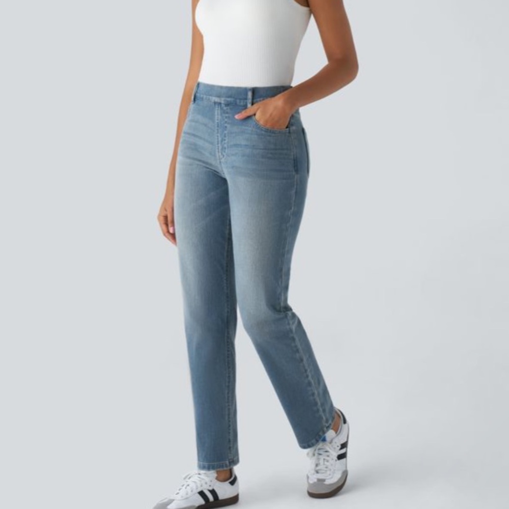 HALARA Blue Straight Leg Pants